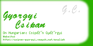 gyorgyi csipan business card